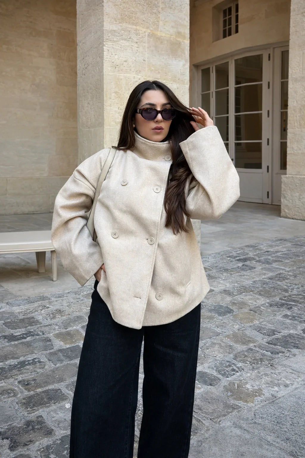 Alven Cropped Lapel Coat