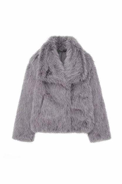 Cropped Faux Fur Jacket
