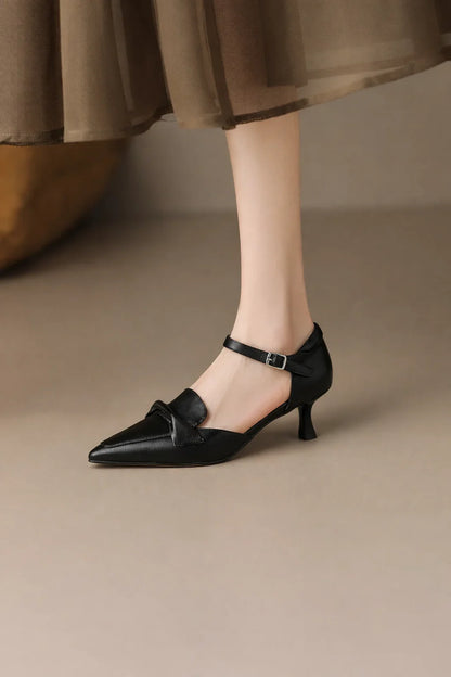 Cowhide Pointed Sandals