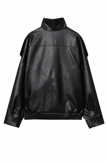 Faux Leather Moto Jacket