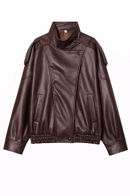 Faux Leather Moto Jacket