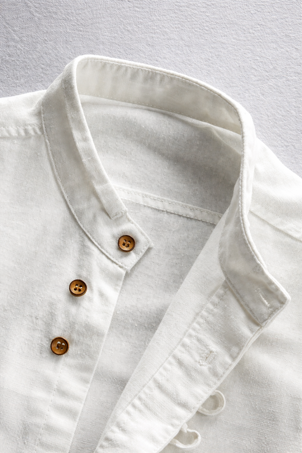 Linen Stand Collar Casual Shirt
