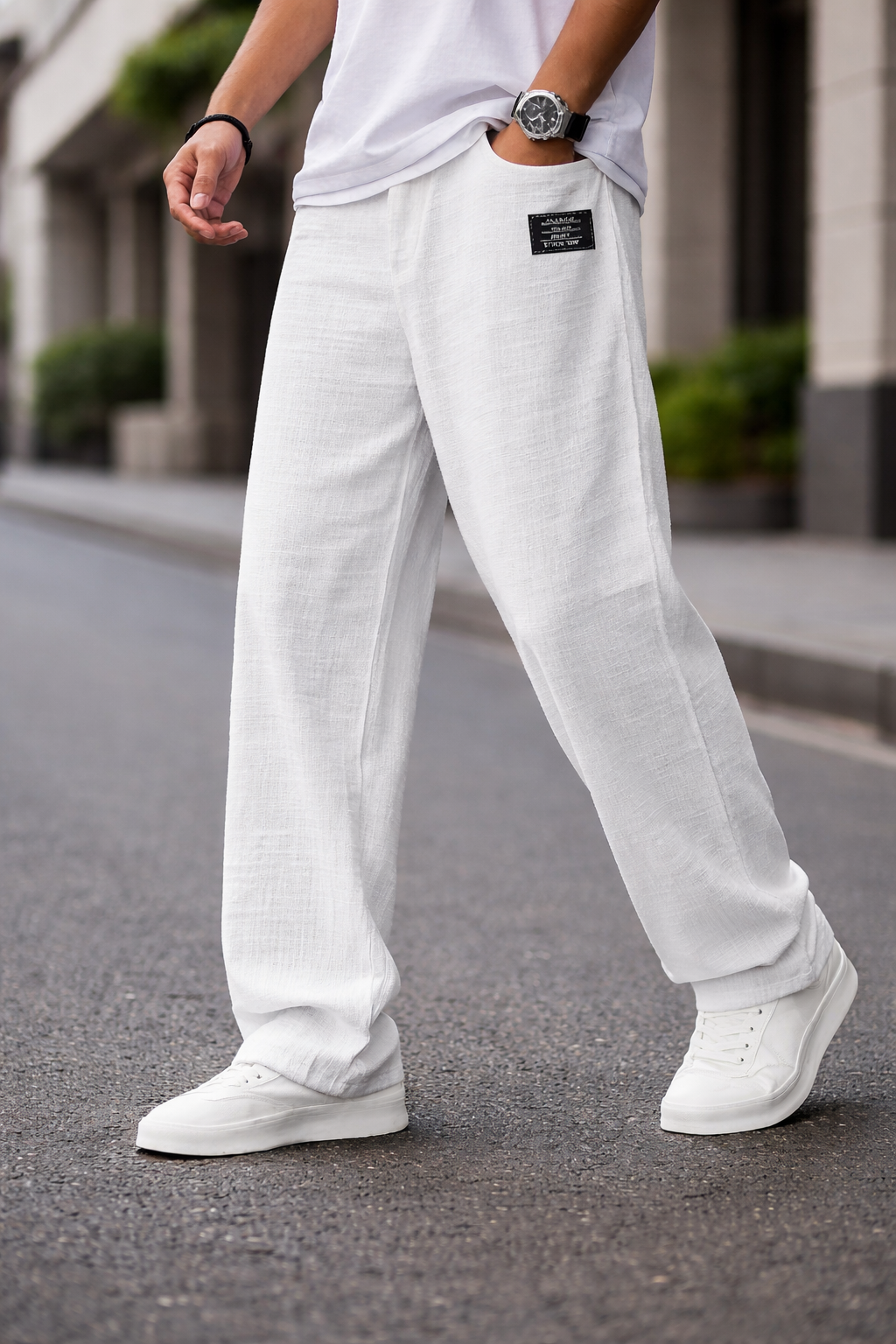 Embroidered Casual Trousers