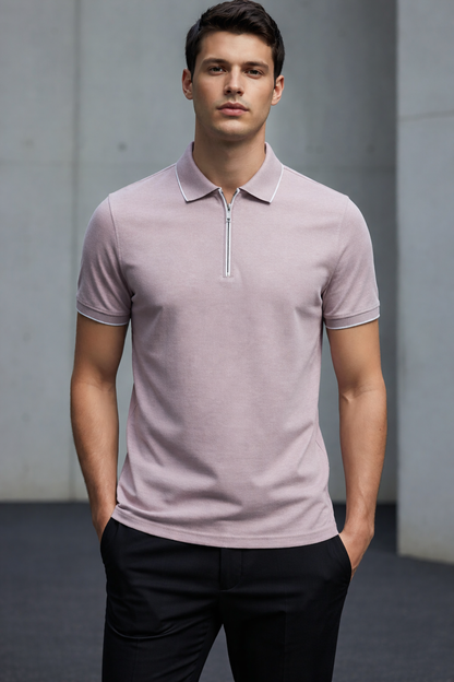 Zipper Polo Shirt