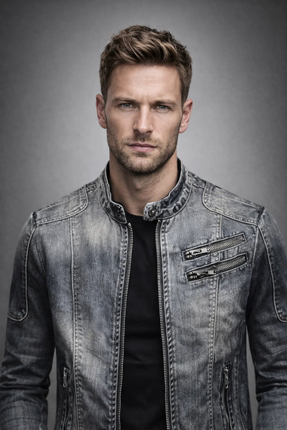 Ryder Denim Moto Jacket