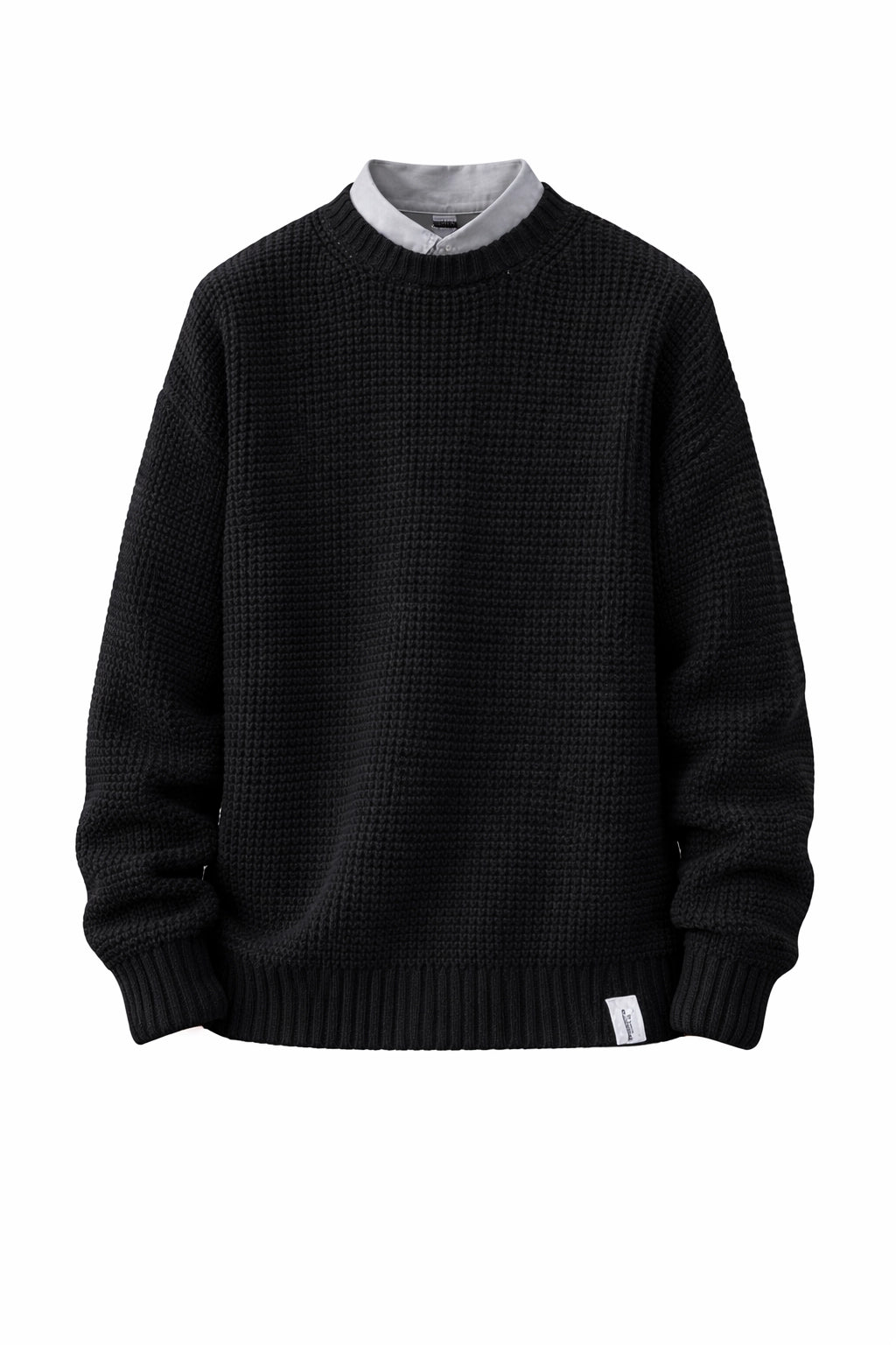 Waffle Knit Crew Sweater