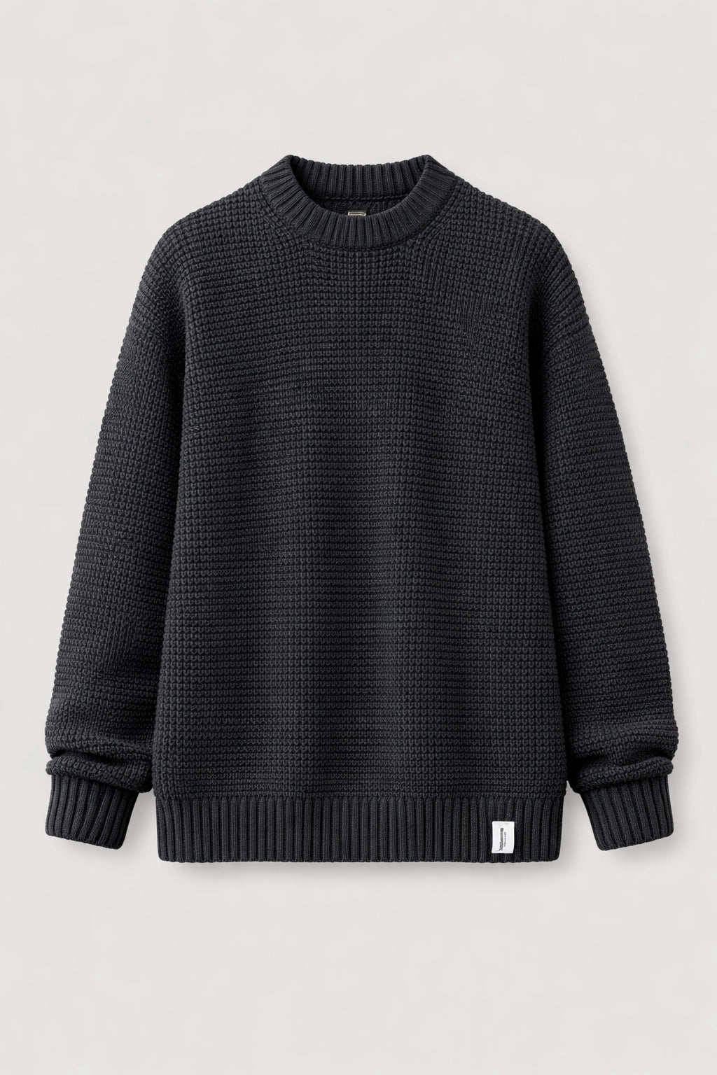Waffle Knit Crew Sweater