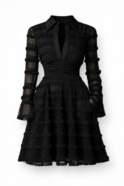 Velisse Mesh Ruched Dress