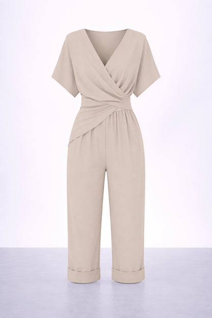 Pleated V-Neck Modern Set