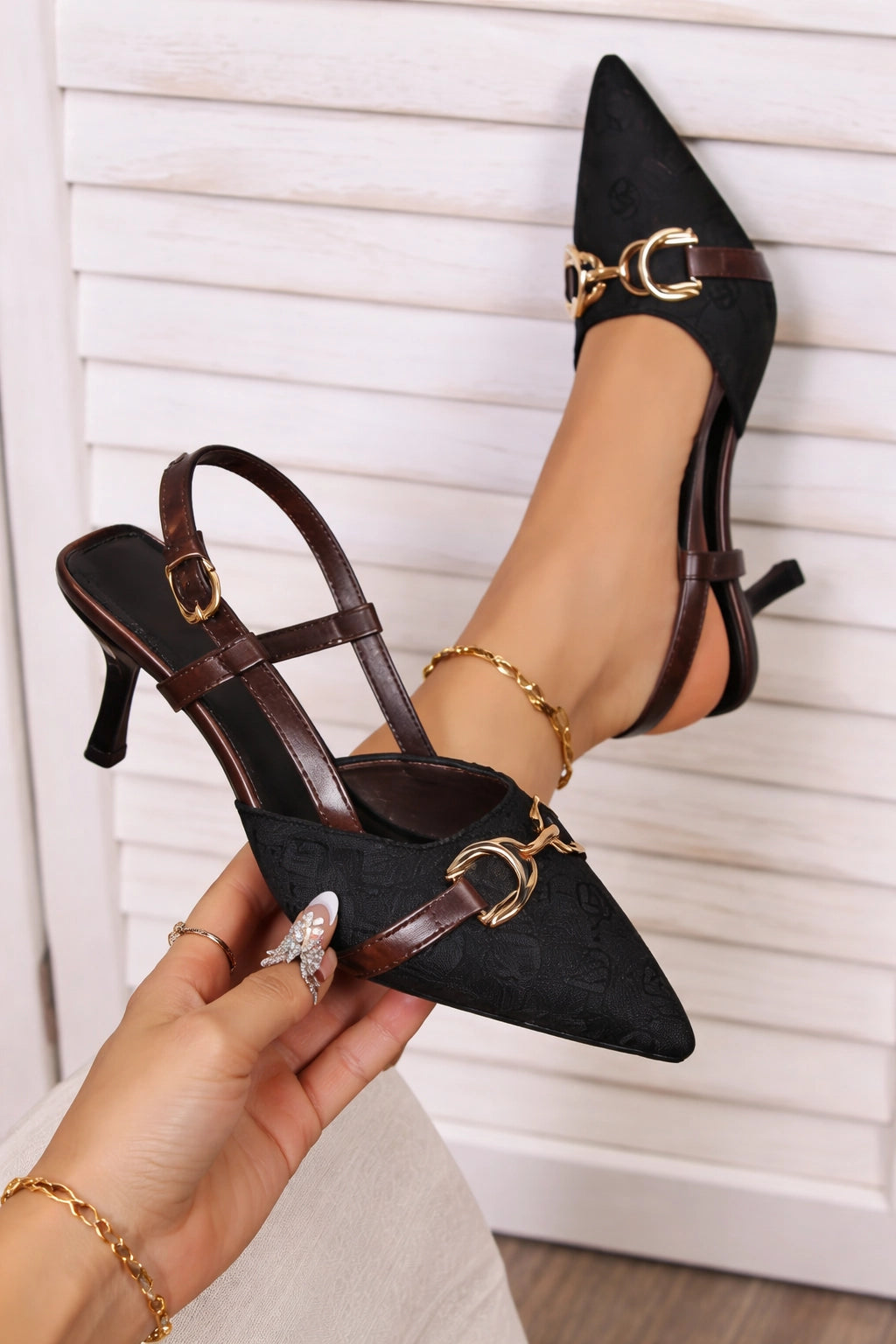 Liora Printed Buckle Sandals