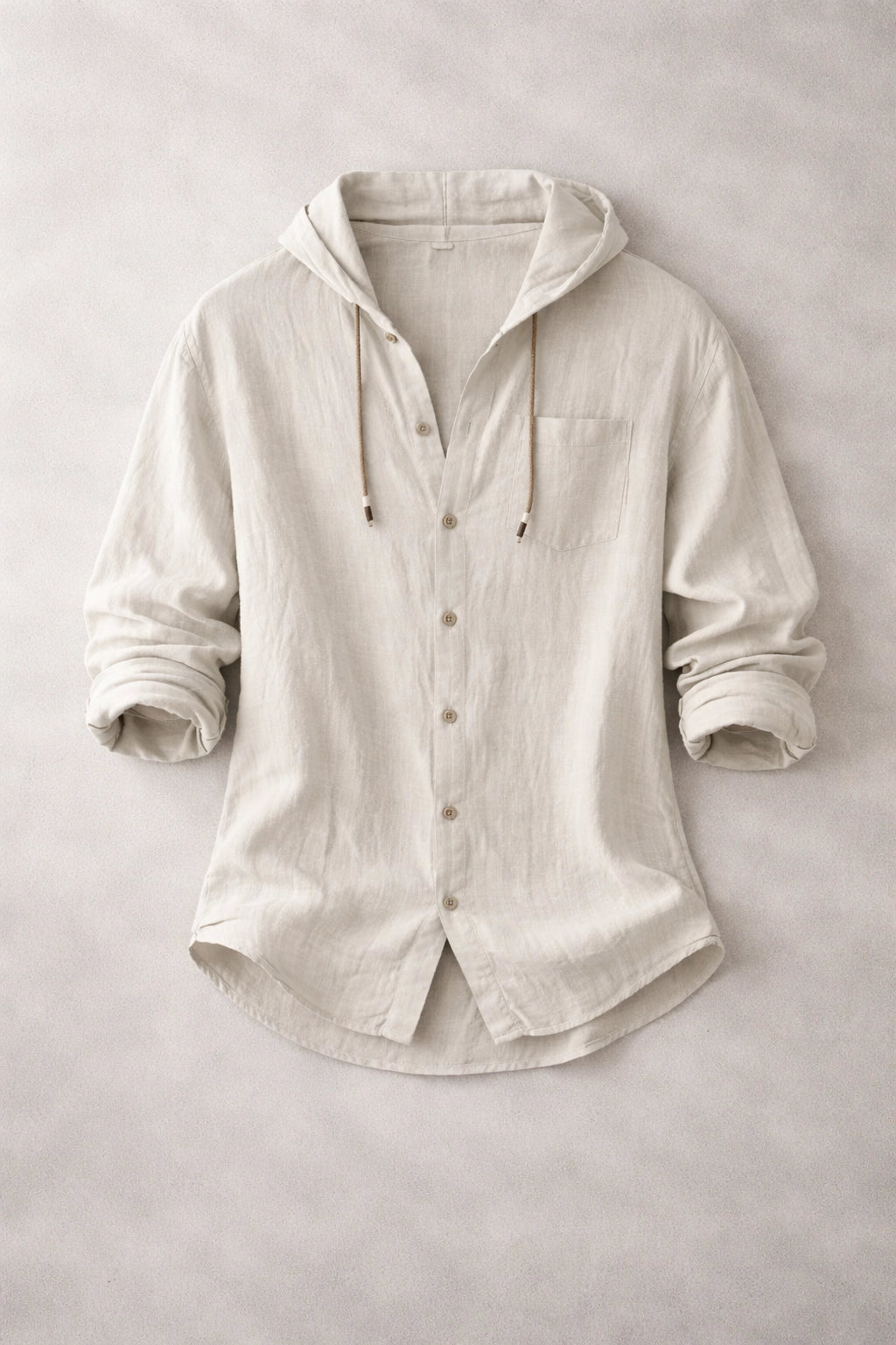 Coastal Linen Hooded Shirt