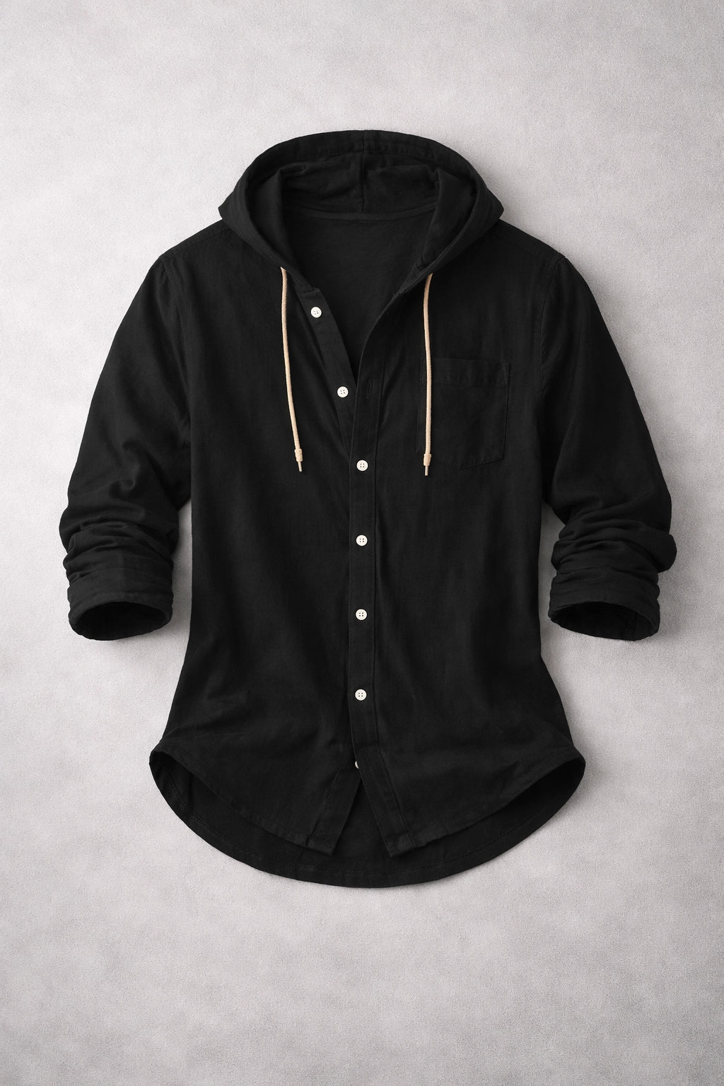 Coastal Linen Hooded Shirt