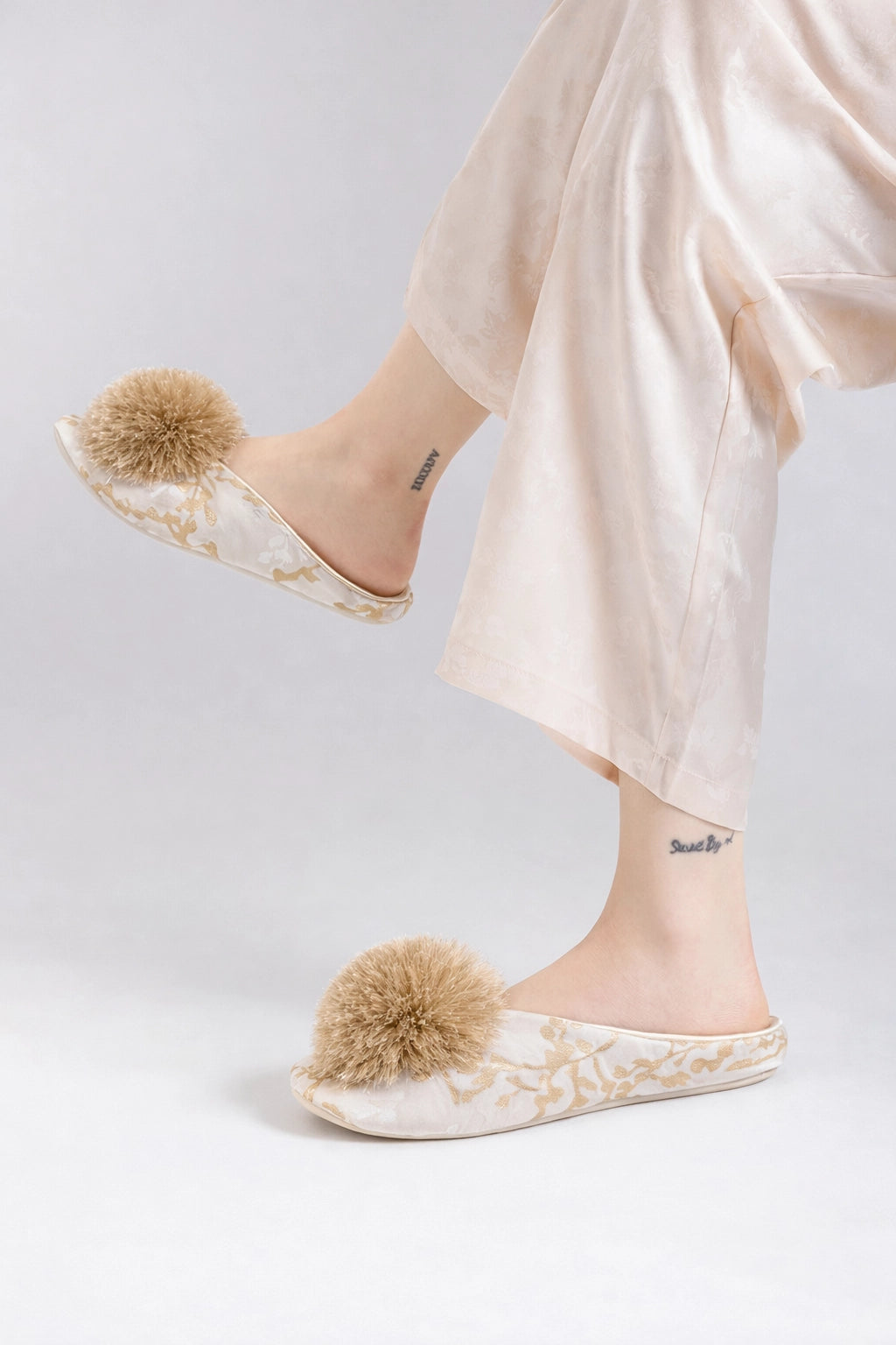 Veloura Delicate Satin Slippers
