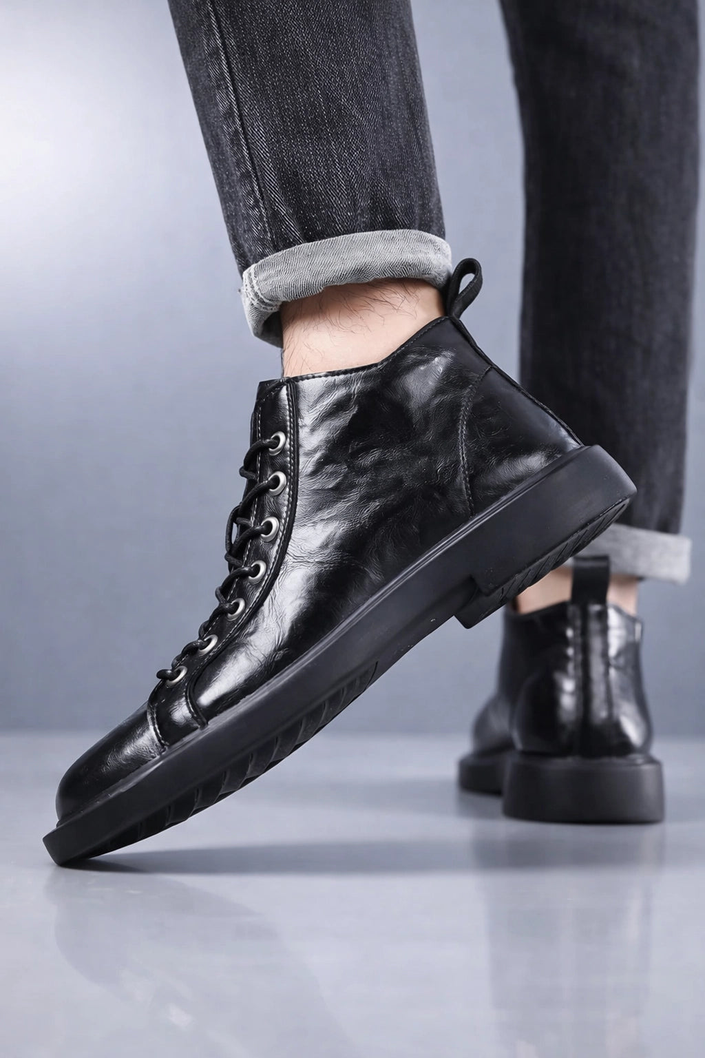 Artisan Leather Loafer Boots
