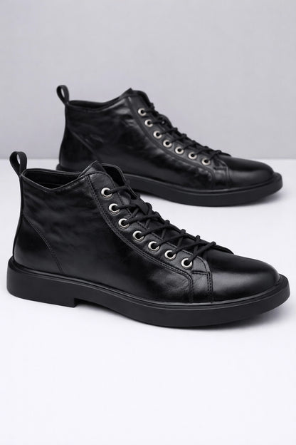 Artisan Leather Loafer Boots