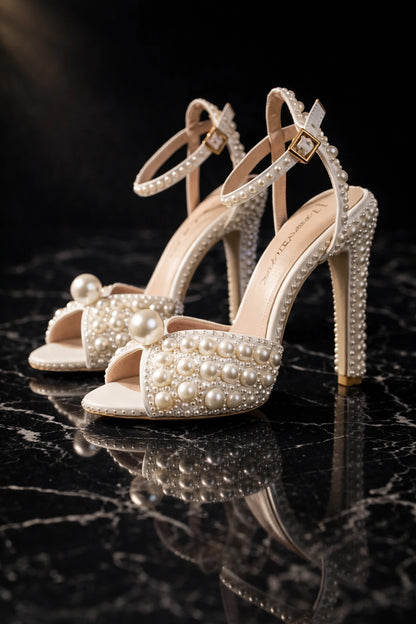 Celestia Pearl Crystal Heels