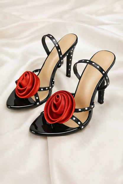 Roselle Floral Gladiator Heels