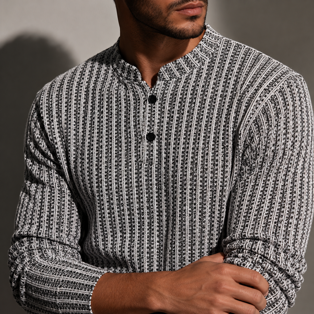 Striped Henley T-Shirt