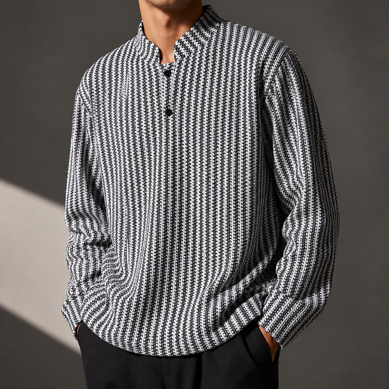Striped Henley T-Shirt