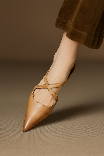 Leather Mules Strap Elegance