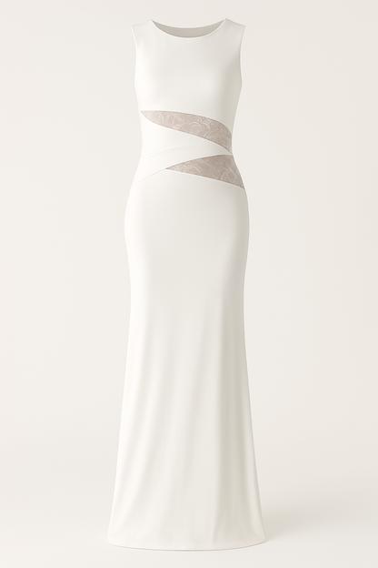 Lace Patchwork Backless Bodycon Dress