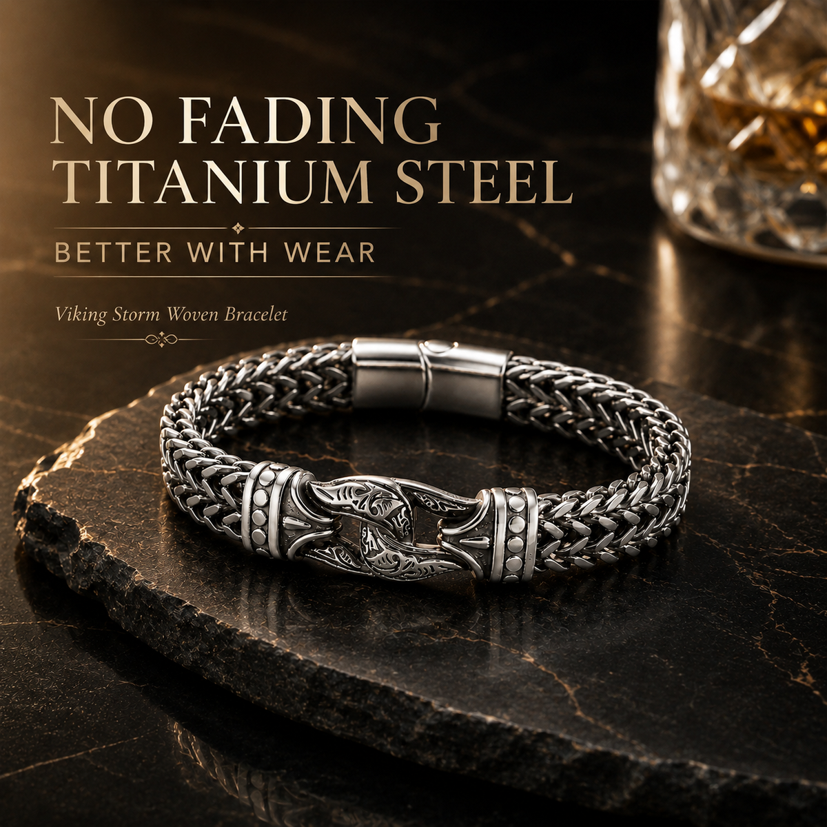 Mesh Figaro Chain Bracelet