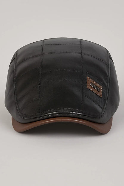 Men’s Leather Newsboy Cap