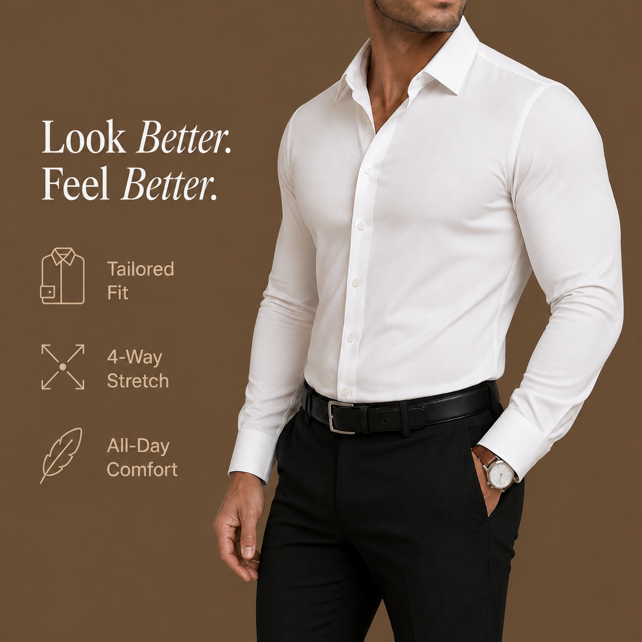 Wrinkle-Free Silky Shirt