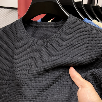 Waffle Knit Short Sleeve T-Shirt