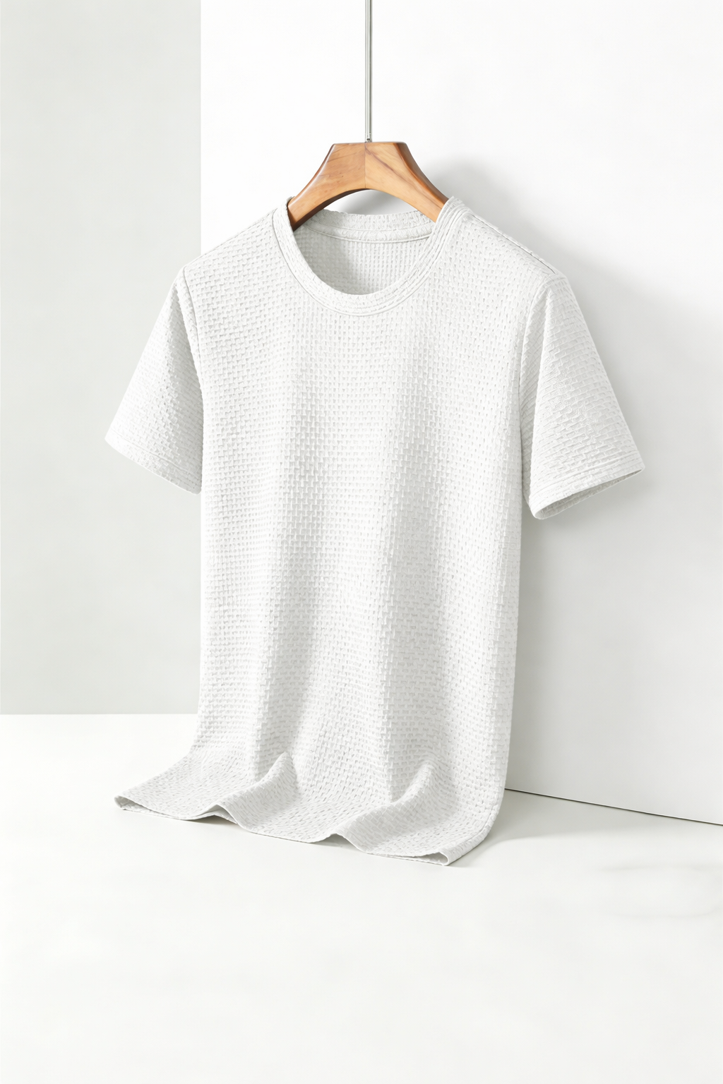 Waffle Knit Short Sleeve T-Shirt