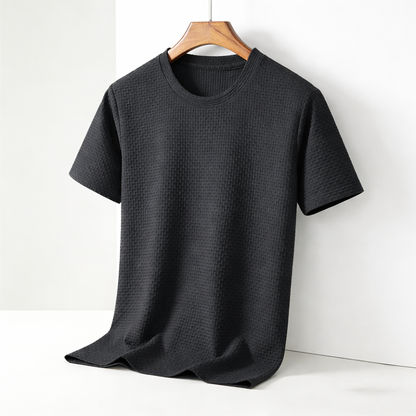 Waffle Knit Short Sleeve T-Shirt