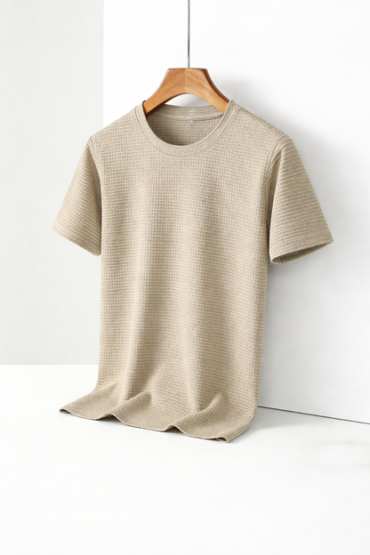 Waffle Knit Short Sleeve T-Shirt
