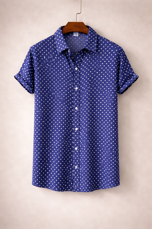 Casual Polka Dot Sleeve Shirt
