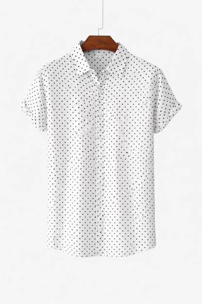 Casual Polka Dot Sleeve Shirt