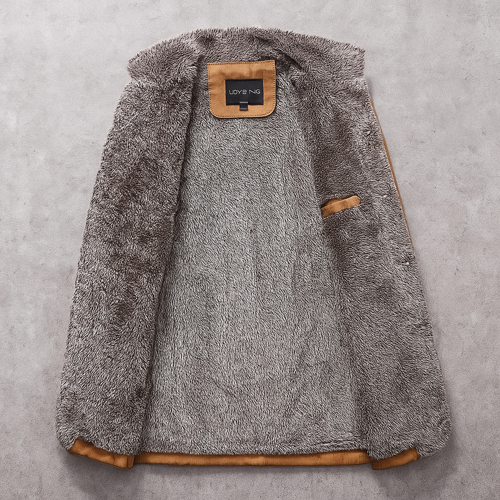 Men's Faux Fur Collar Overcoat