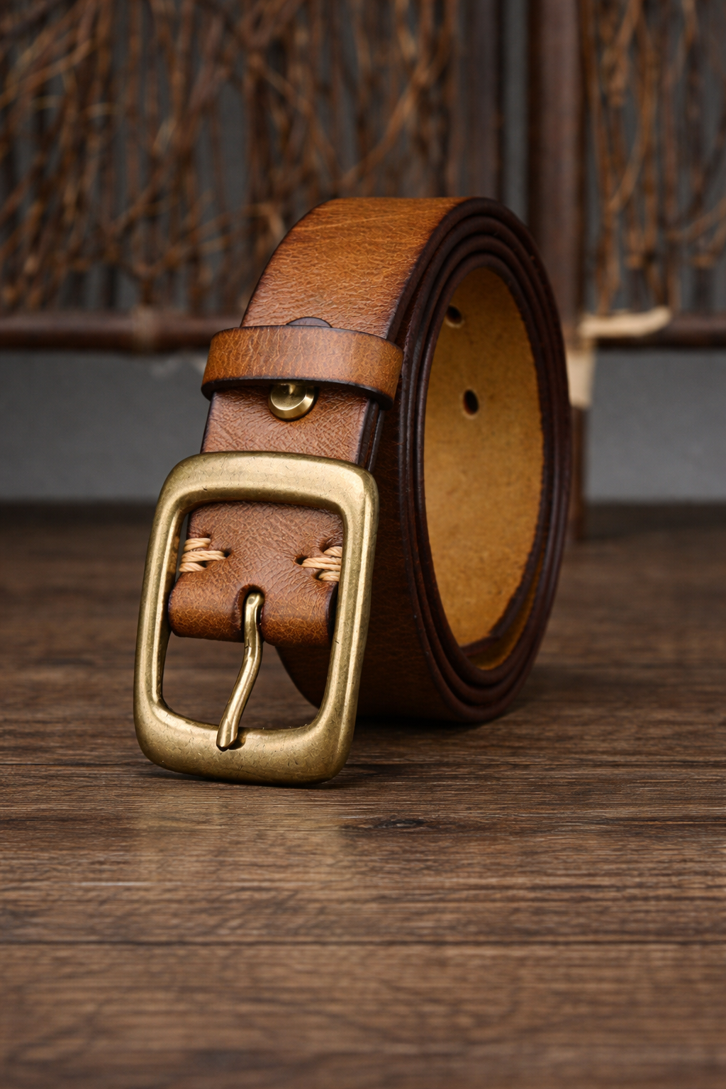 Retro Cowskin Leather Belt