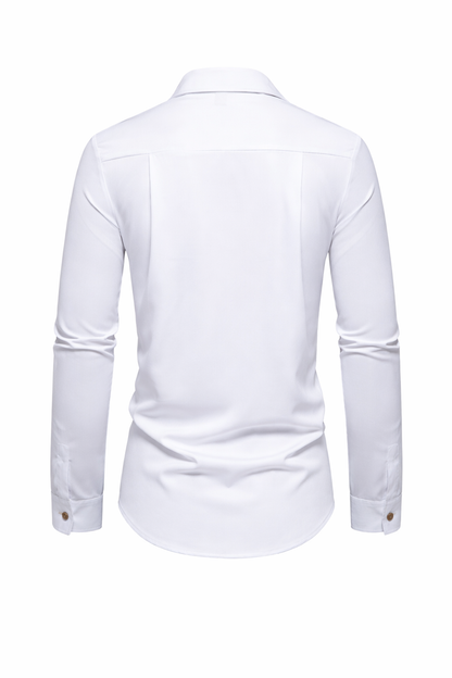 Stand Collar Irregular Button Shirt