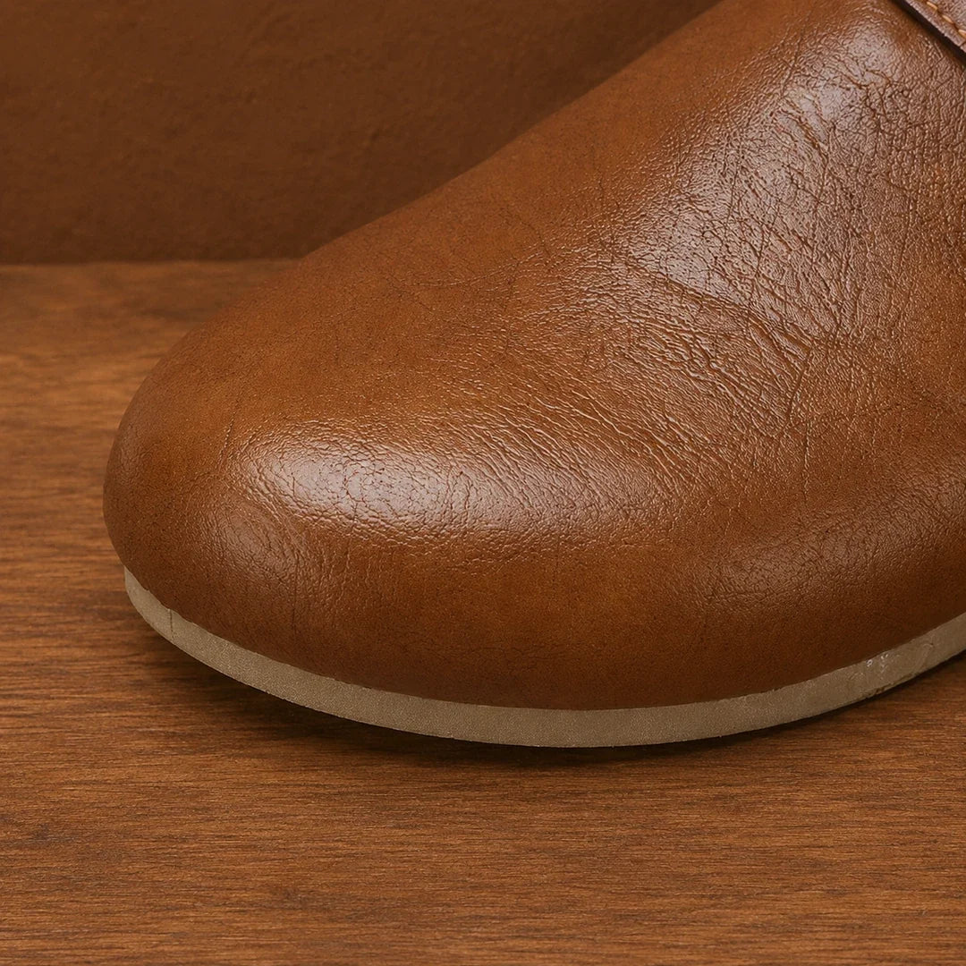 Unisex Leather Cork Clogs