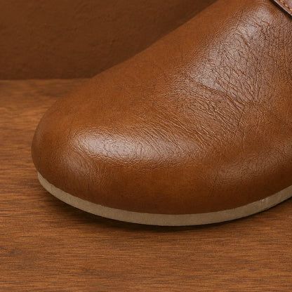 Unisex Leather Cork Clogs