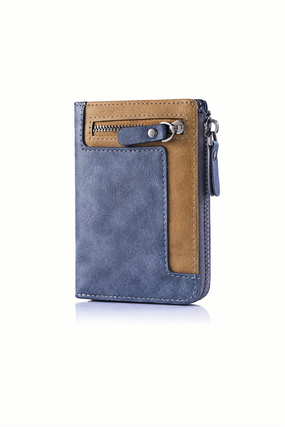 Retro Zipper Short Wallet
