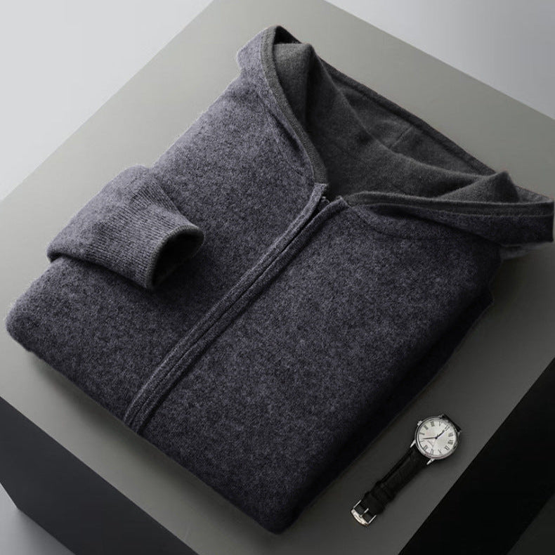 Merino Wool Hooded Sweatercoat