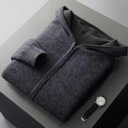 Merino Wool Hooded Sweatercoat