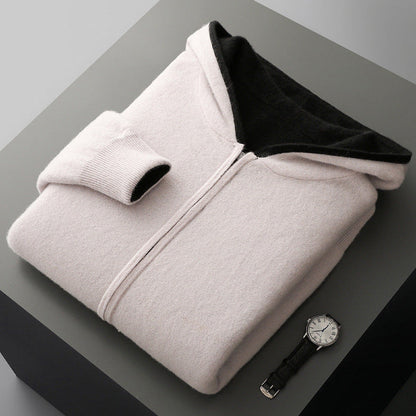 Merino Wool Hooded Sweatercoat