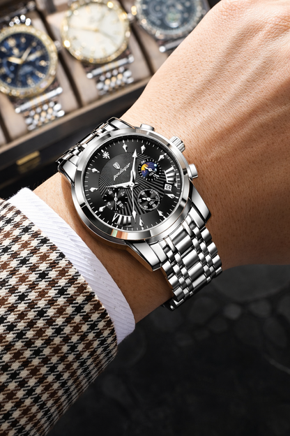 Tactical Stainless Steel Wristwatch