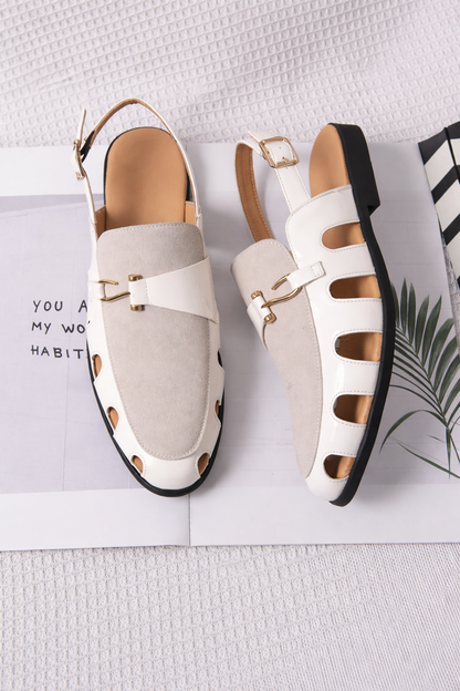 Casual Buckle Low Heel Shoes