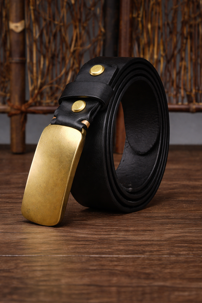 Belt with Brass Buckle