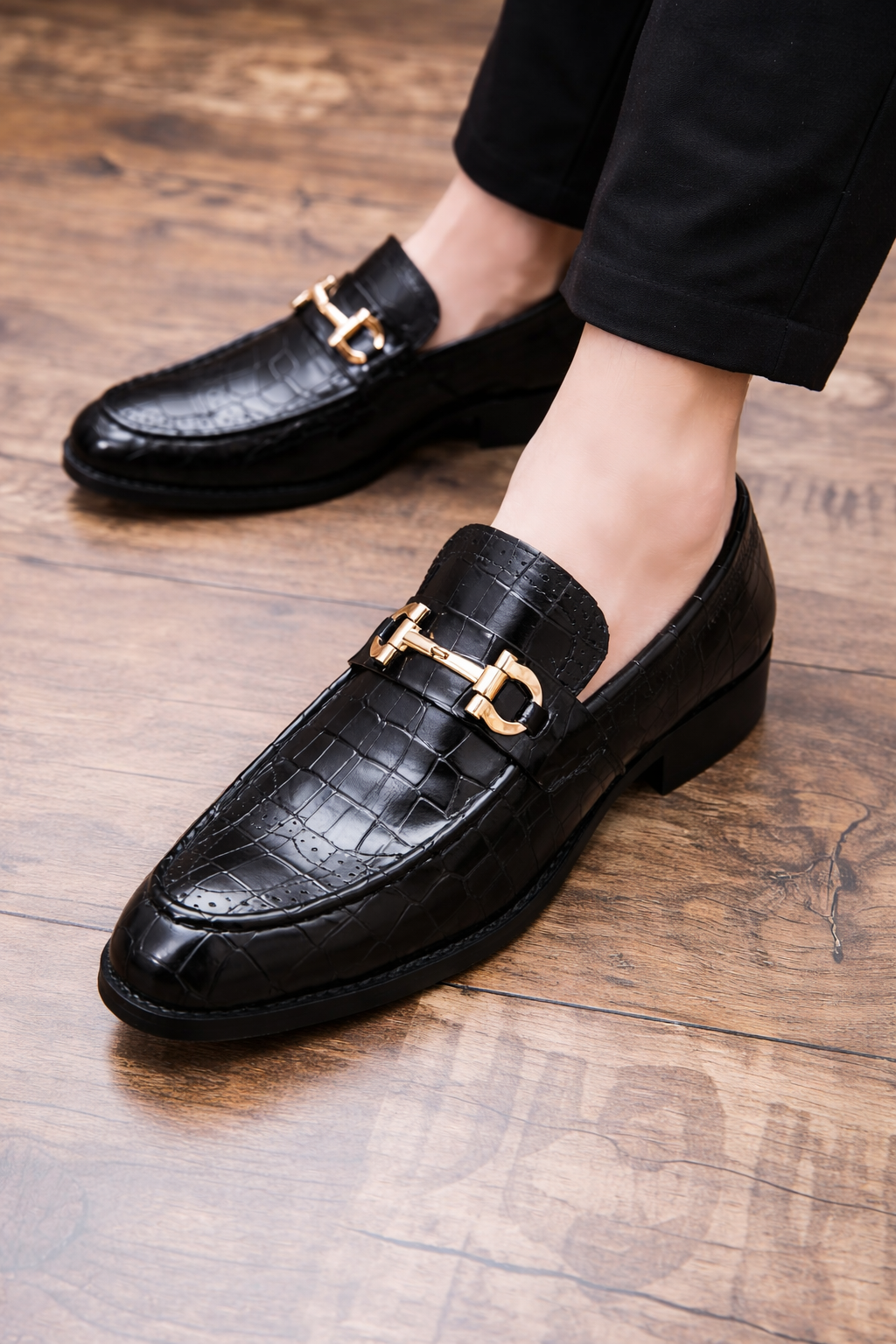 Metal Buckle Loafers