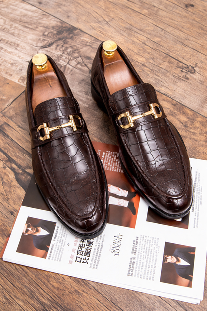 Metal Buckle Loafers