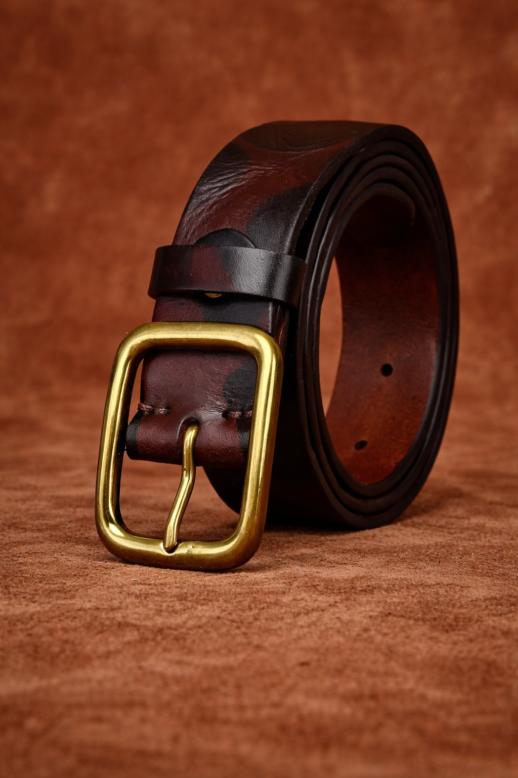 Camouflage Leather Men's Belt