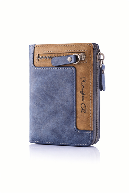 Retro Zipper Short Wallet